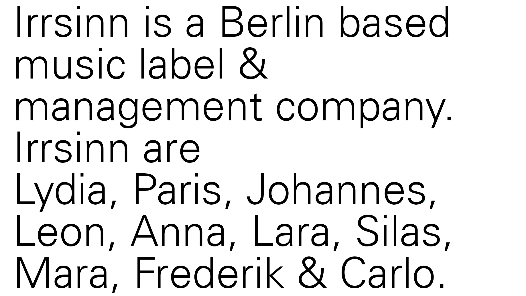 Irrsinn Management & Label